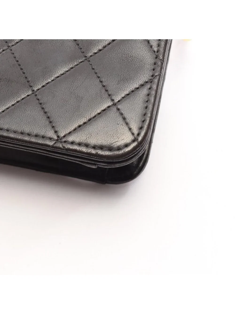 Chanel Shoulder Bag Mini Quilted Full Flap Black Lambskin Push Lock Chain